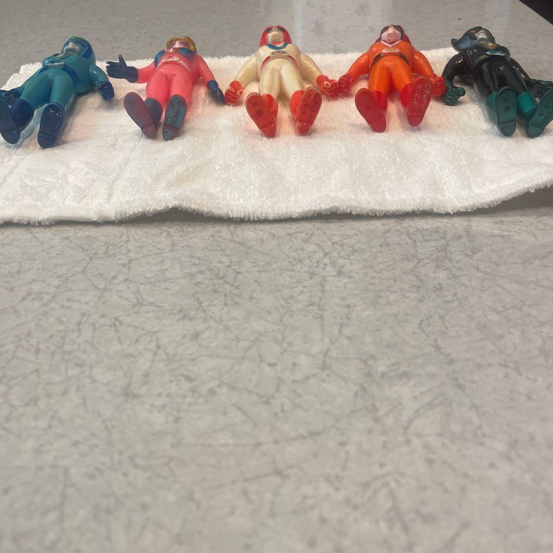 バトルフィーバーJ 5体 特撮 ヒーロー ソフビ 1979年 当時物 ポピー