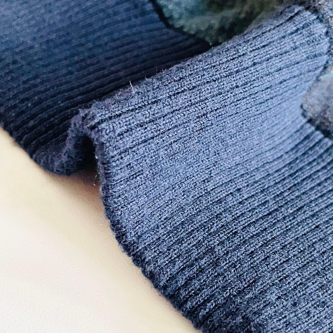 4247 美品 ビームスゴルフ ハーフジップ ニットジャケット 裏地付き 緑