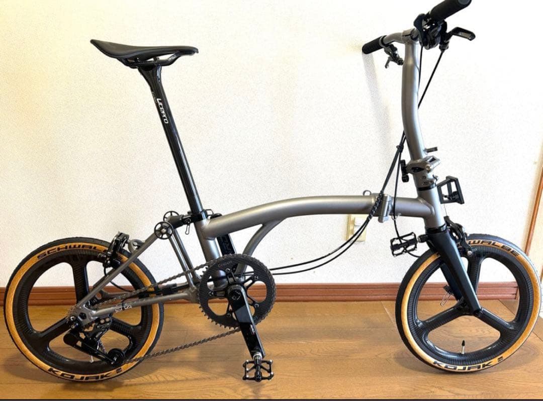 ブロンプトン用カーボンホイール 外装7速対応 T800 74-112ミリ