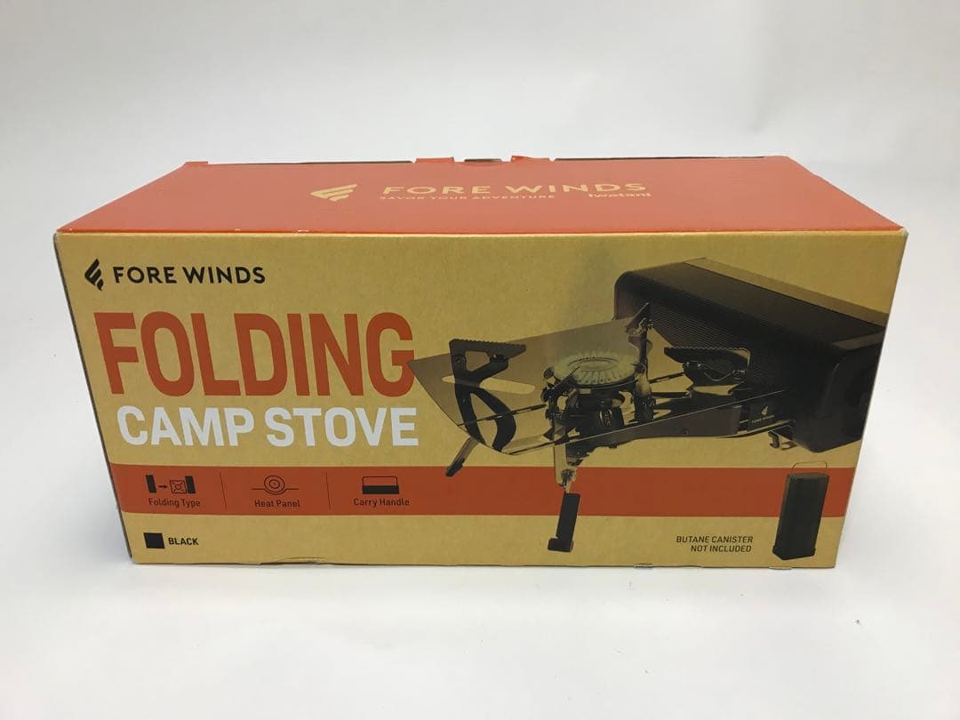 FORE WINDS FOLDING CAMP STOVE ブラック+純正バッグ