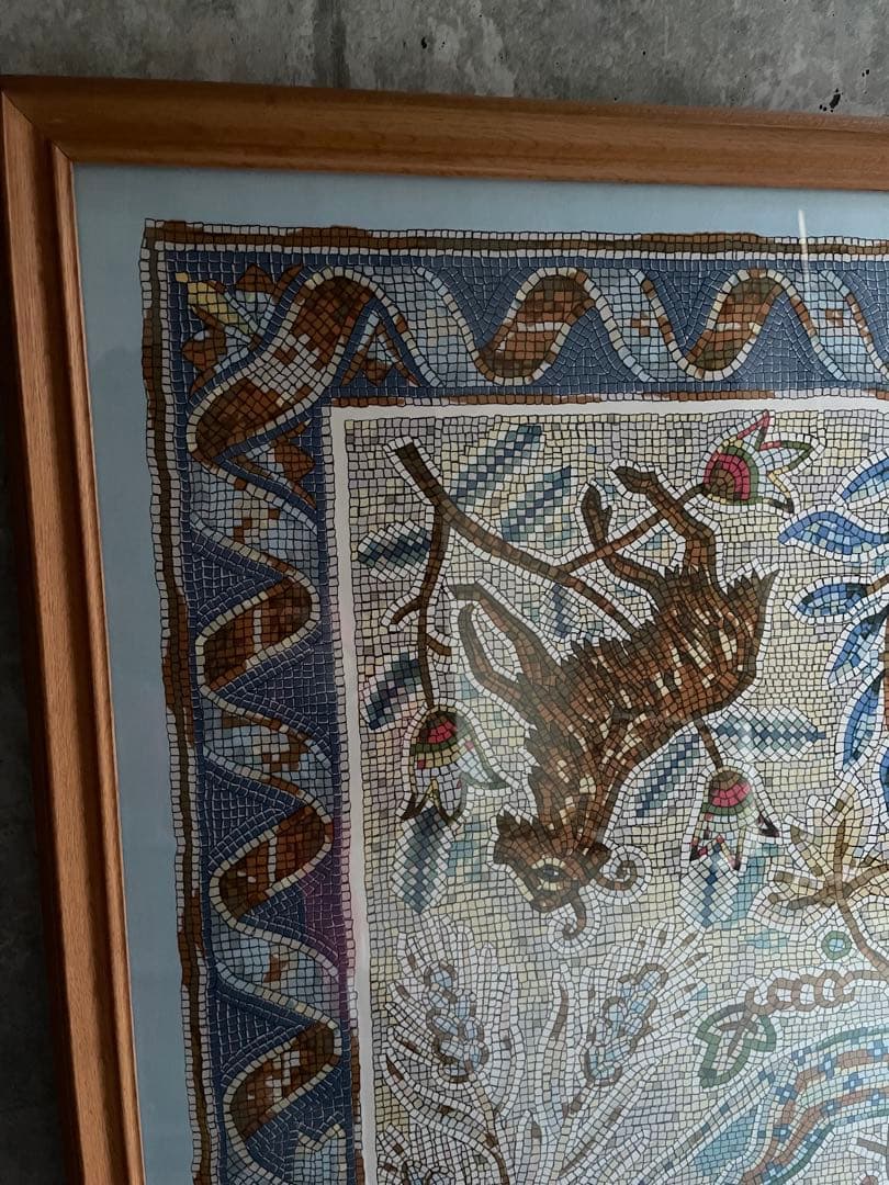 HERMES スカーフ　額装　カレ90 ペイヴメント　ヴィンテージ　アート