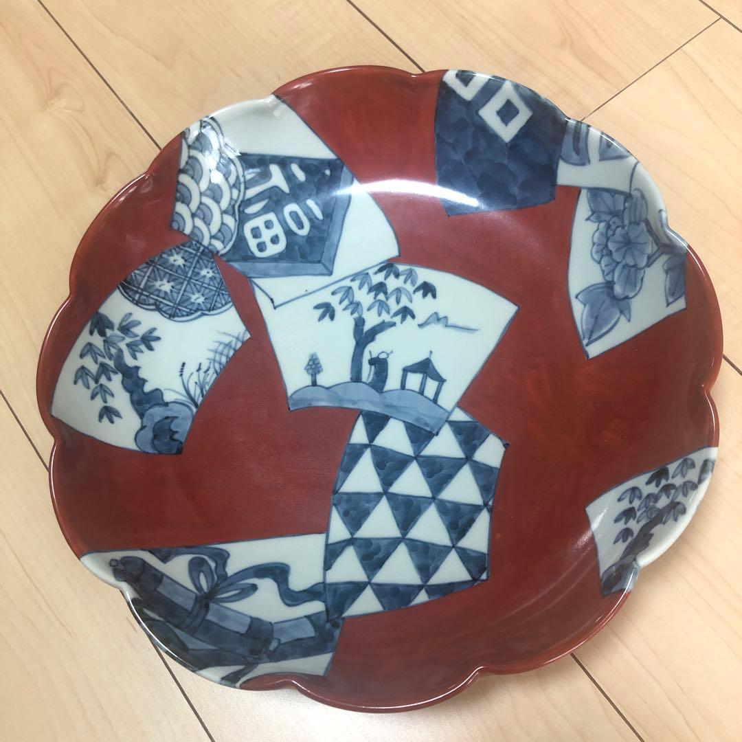 有田焼　陶祥窯　飾皿　晴れの日　希少　お正月　特大大皿