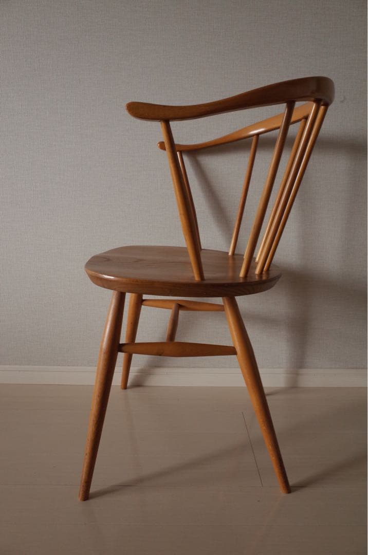 アーコールERCOLスモーカーズチェア/カウホーンチェア/英国アンティークチェア