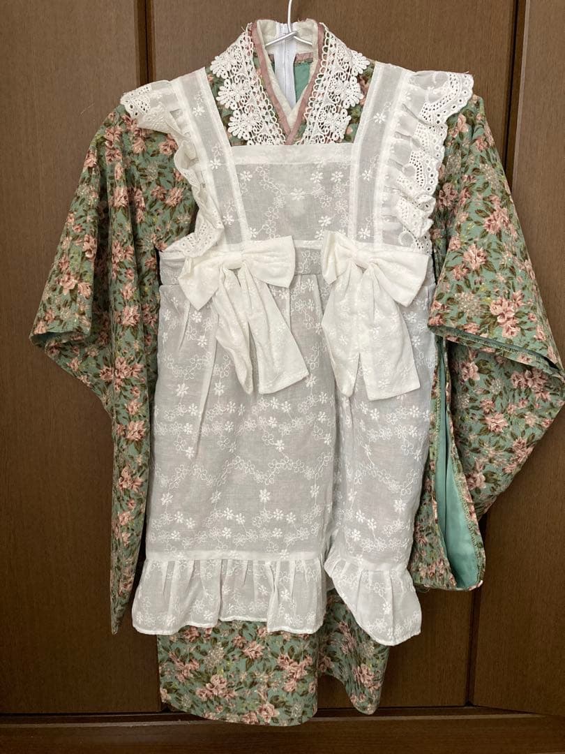 アンティークエプロンワンピース 100