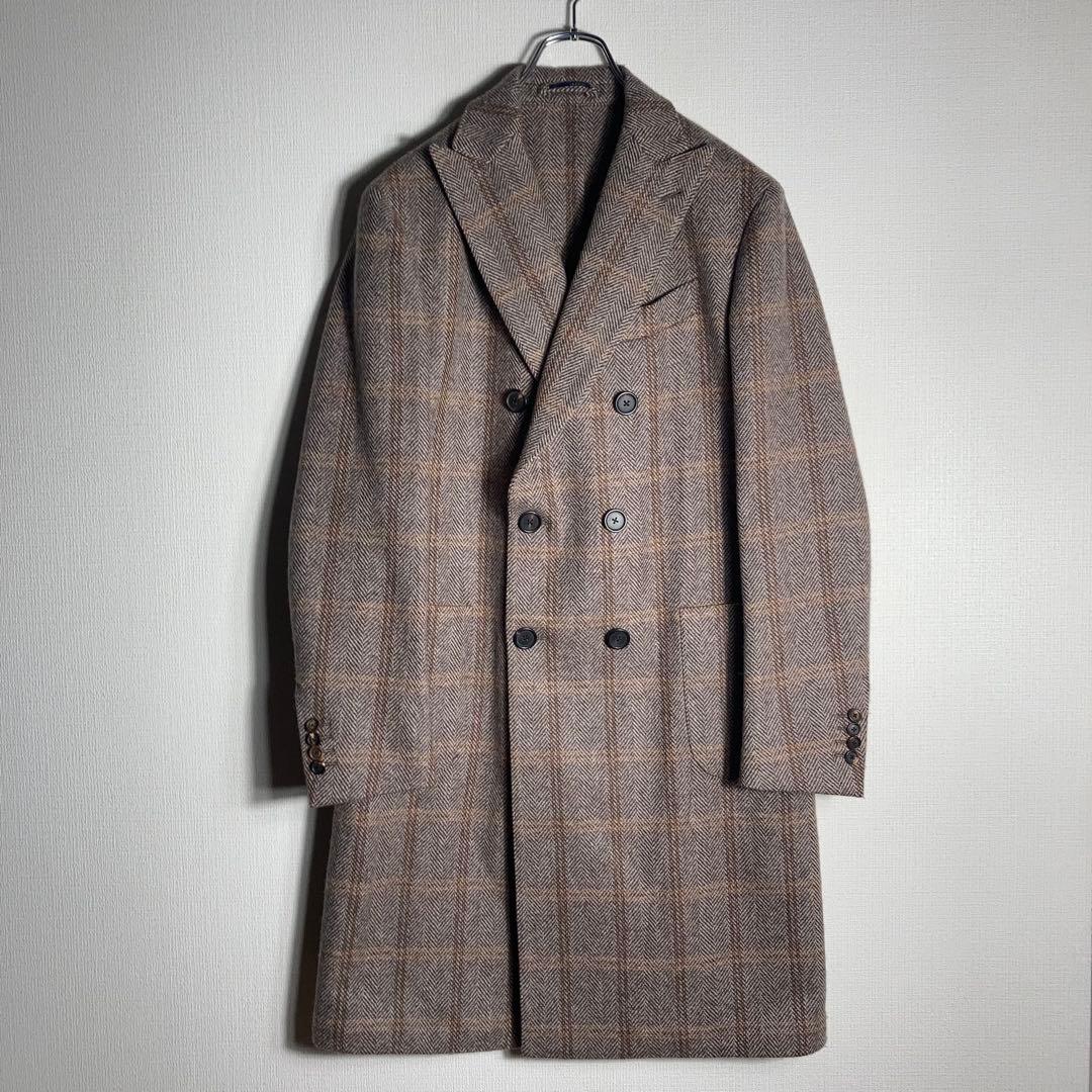 【定価16万円】ラルディーニ ヘリンボーン オーバーペーン チェスターコート.