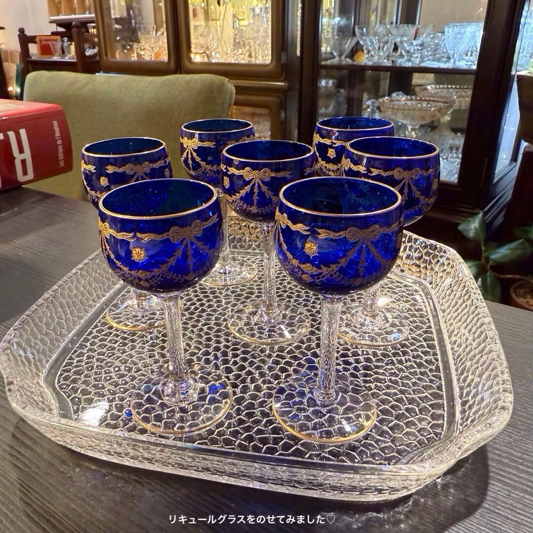 美オールドバカラ Baccaratクリスタルプレート☆ハニーカム(蜂の巣)モデル