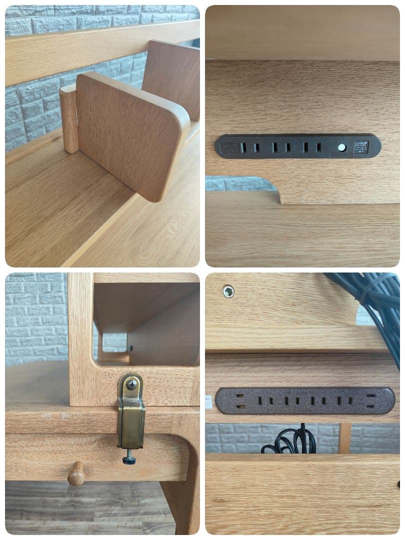 浜本工芸 学習机セット デスク デスクワゴン 上棚 書斎