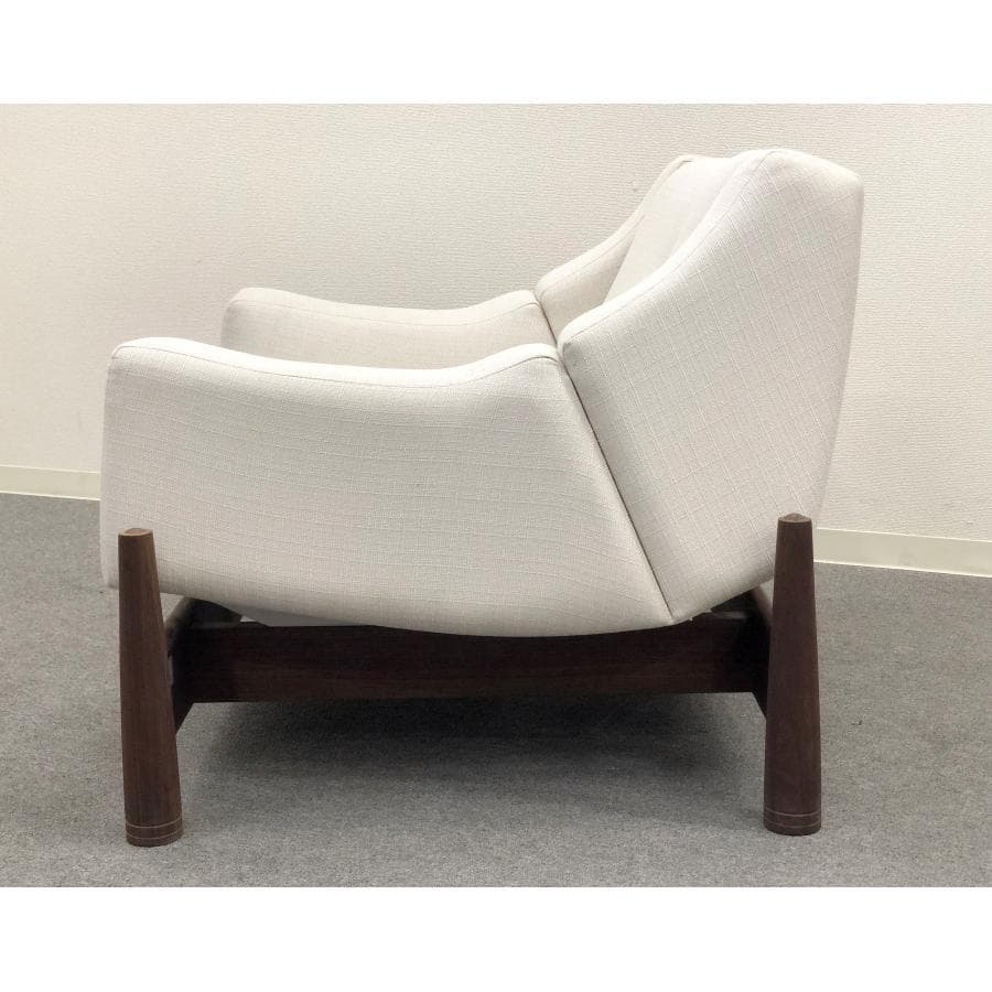 ■COMPLEX■ボンネビル　クラブチェア　1Pソファ　白　ミッドセンチュリー