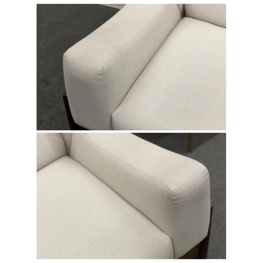 ■COMPLEX■ボンネビル　クラブチェア　1Pソファ　白　ミッドセンチュリー