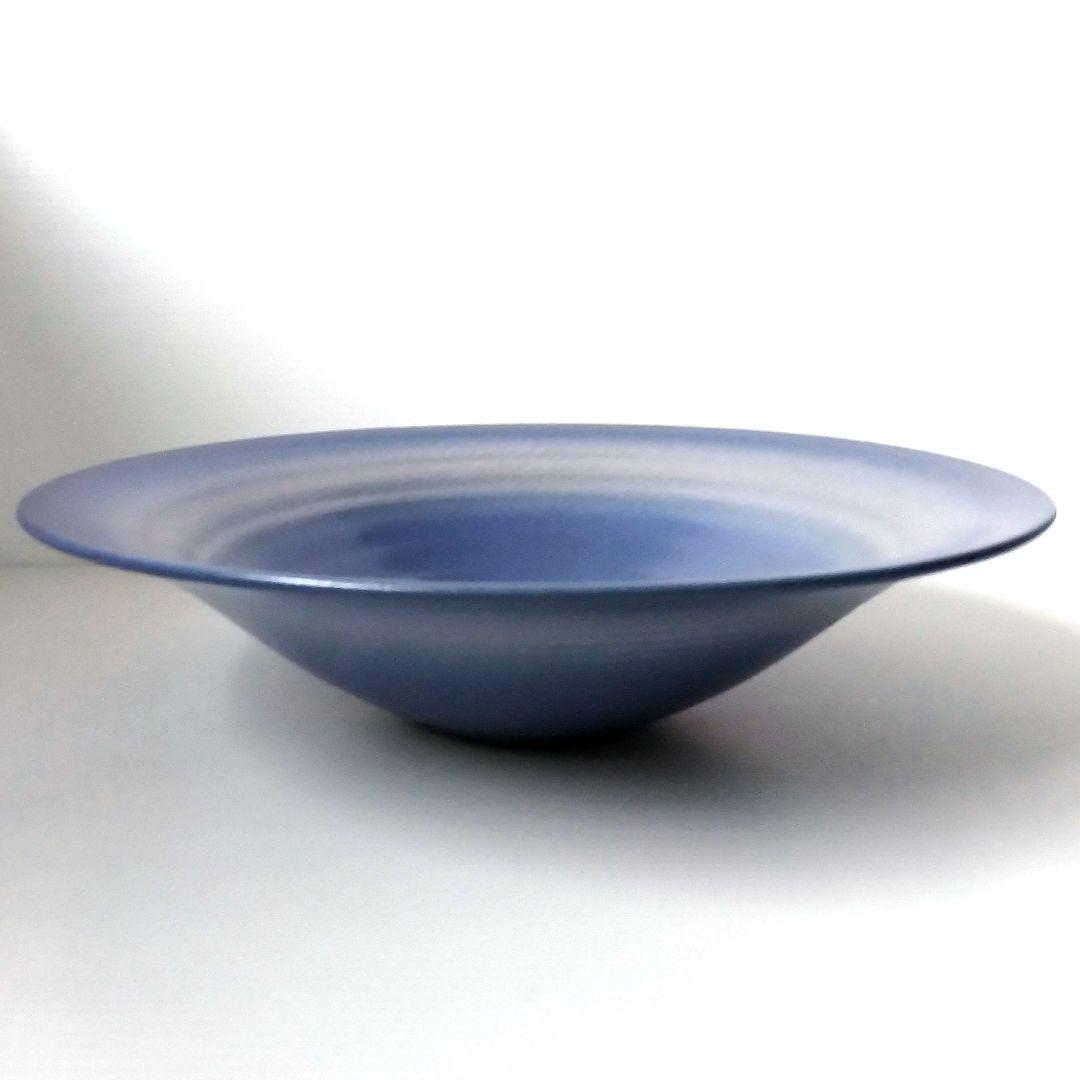 信楽焼 兼山窯 兼山シリーズ 池坊 花器 水盤 池坊好み 生け花 ブルー 青