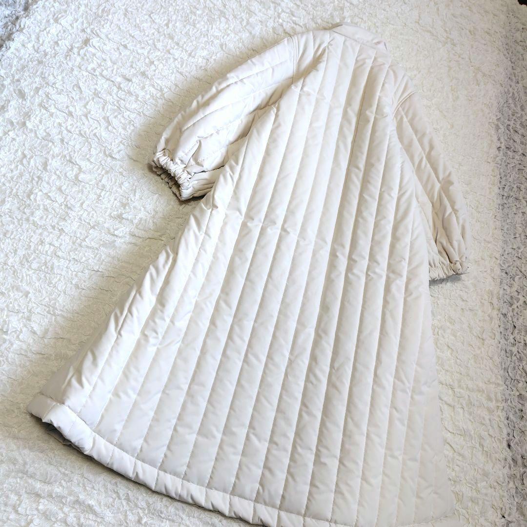 未使用級★perna キルティング ロング ダウンコート ベスト 白 セット売り