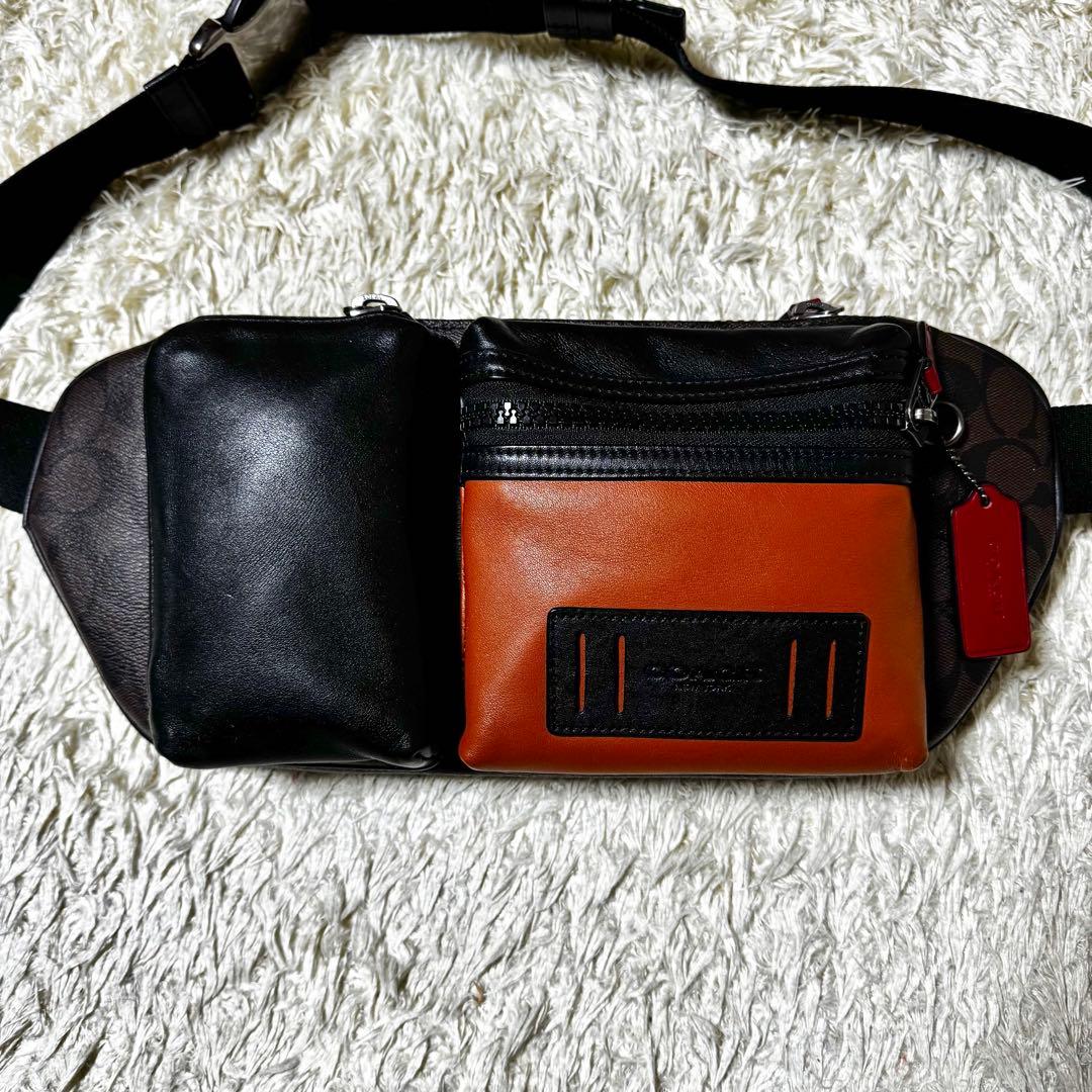 コーチ ライダー ベルト バッグ ウエストポーチ シグネチャー ボディバッグ