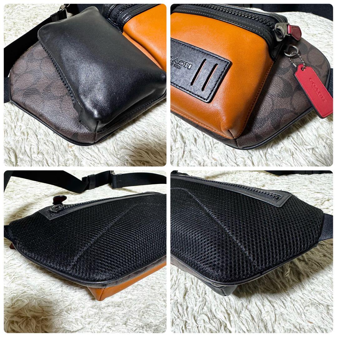 コーチ ライダー ベルト バッグ ウエストポーチ シグネチャー ボディバッグ