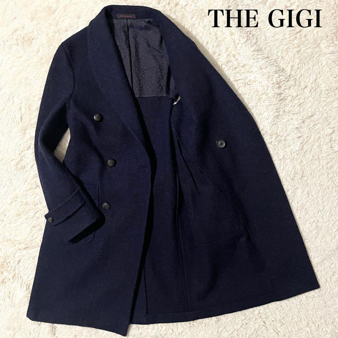 【極美品】ザ ジジ ショールカラーチェスターコート アルパカ混 ネイビー 46