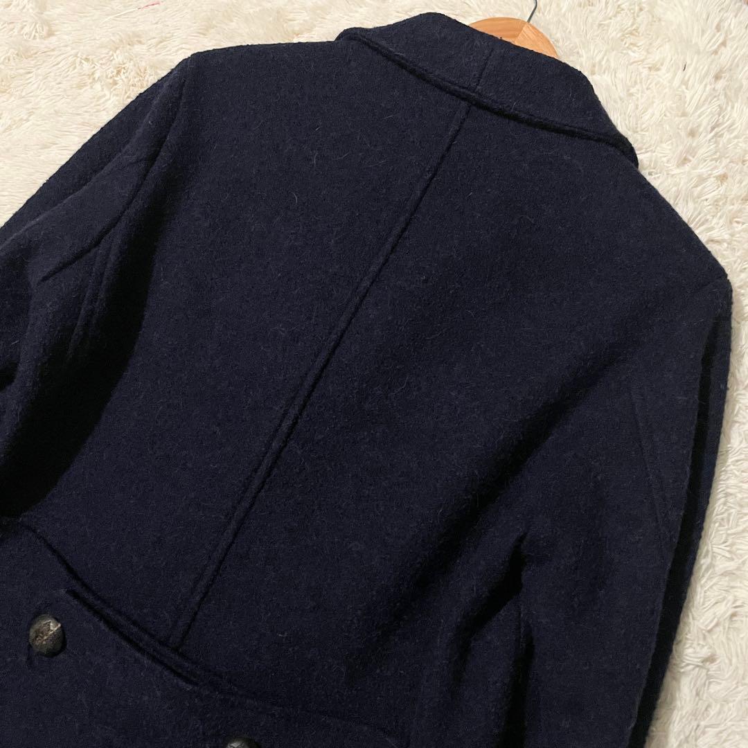 【極美品】ザ ジジ ショールカラーチェスターコート アルパカ混 ネイビー 46