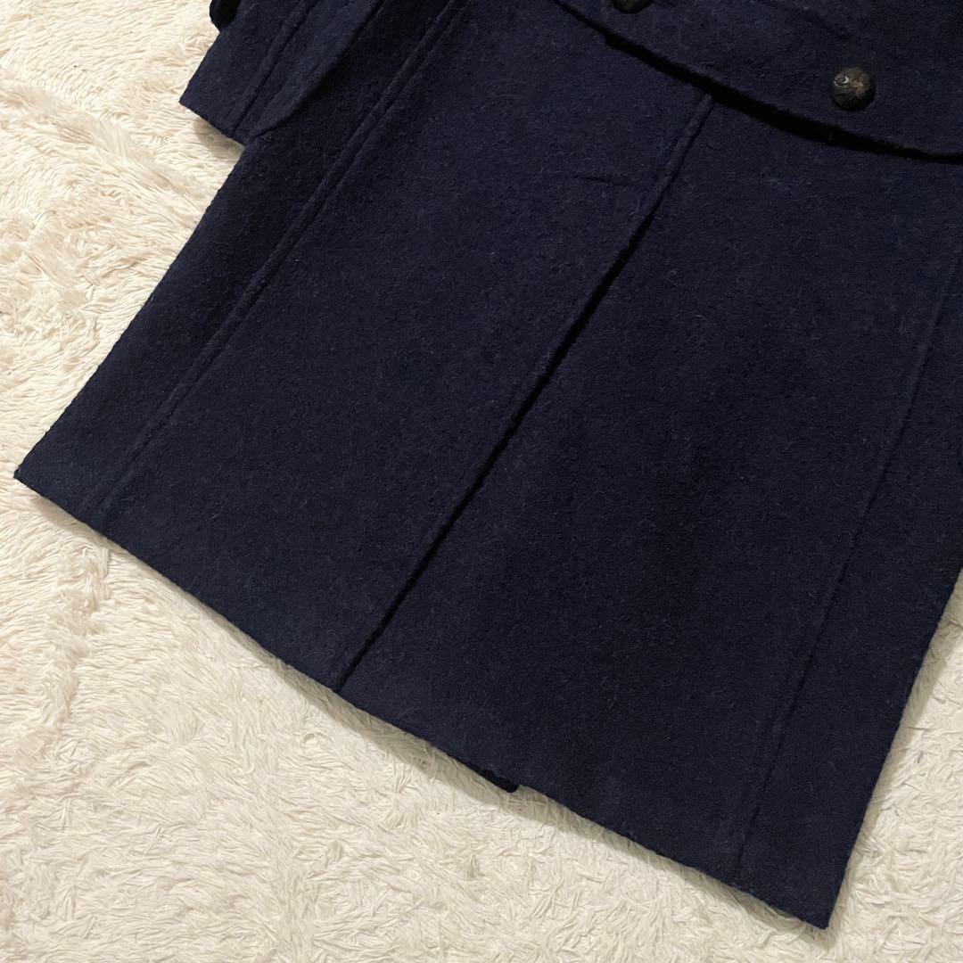 【極美品】ザ ジジ ショールカラーチェスターコート アルパカ混 ネイビー 46