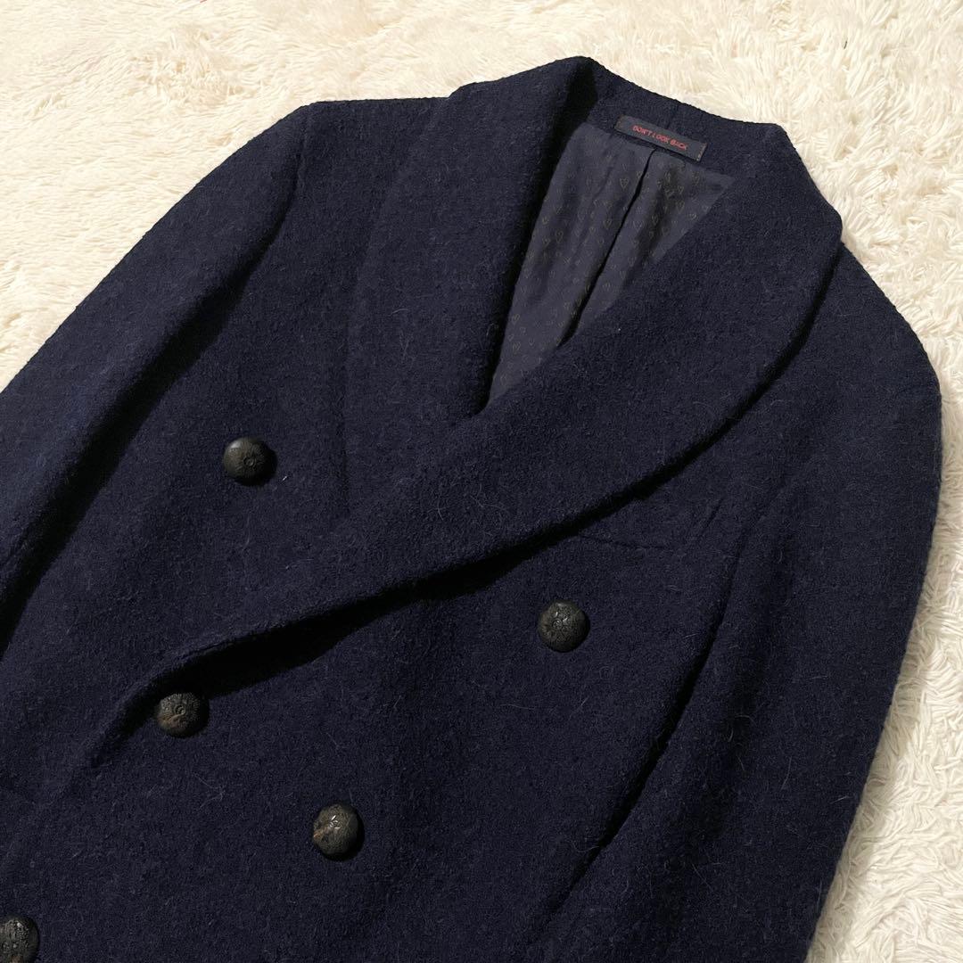 【極美品】ザ ジジ ショールカラーチェスターコート アルパカ混 ネイビー 46