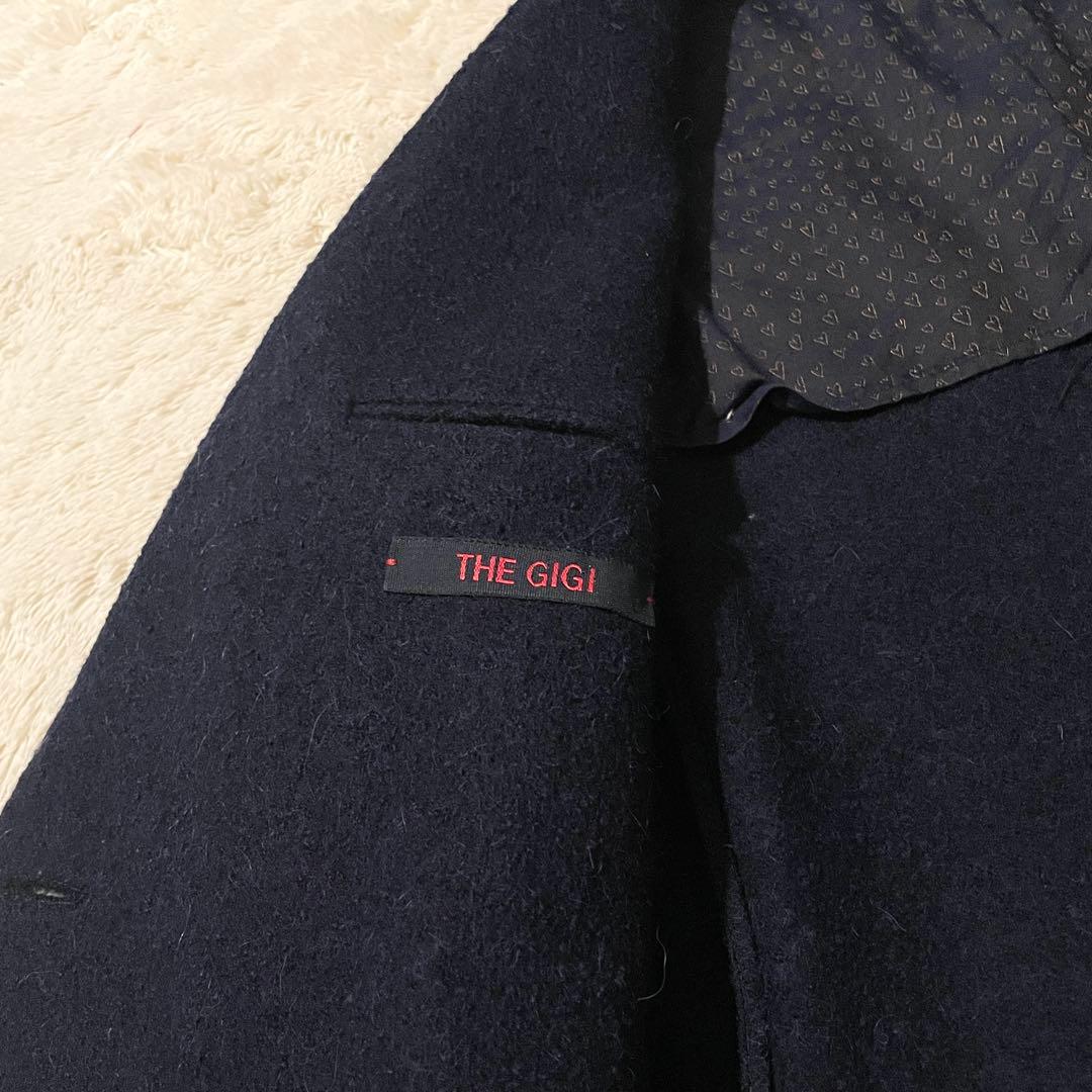 【極美品】ザ ジジ ショールカラーチェスターコート アルパカ混 ネイビー 46
