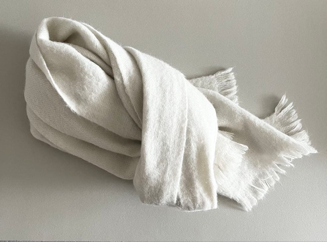 ASAUCE MELER／アルパカ100% フリンジ 大判ストール ASAUCE MELER