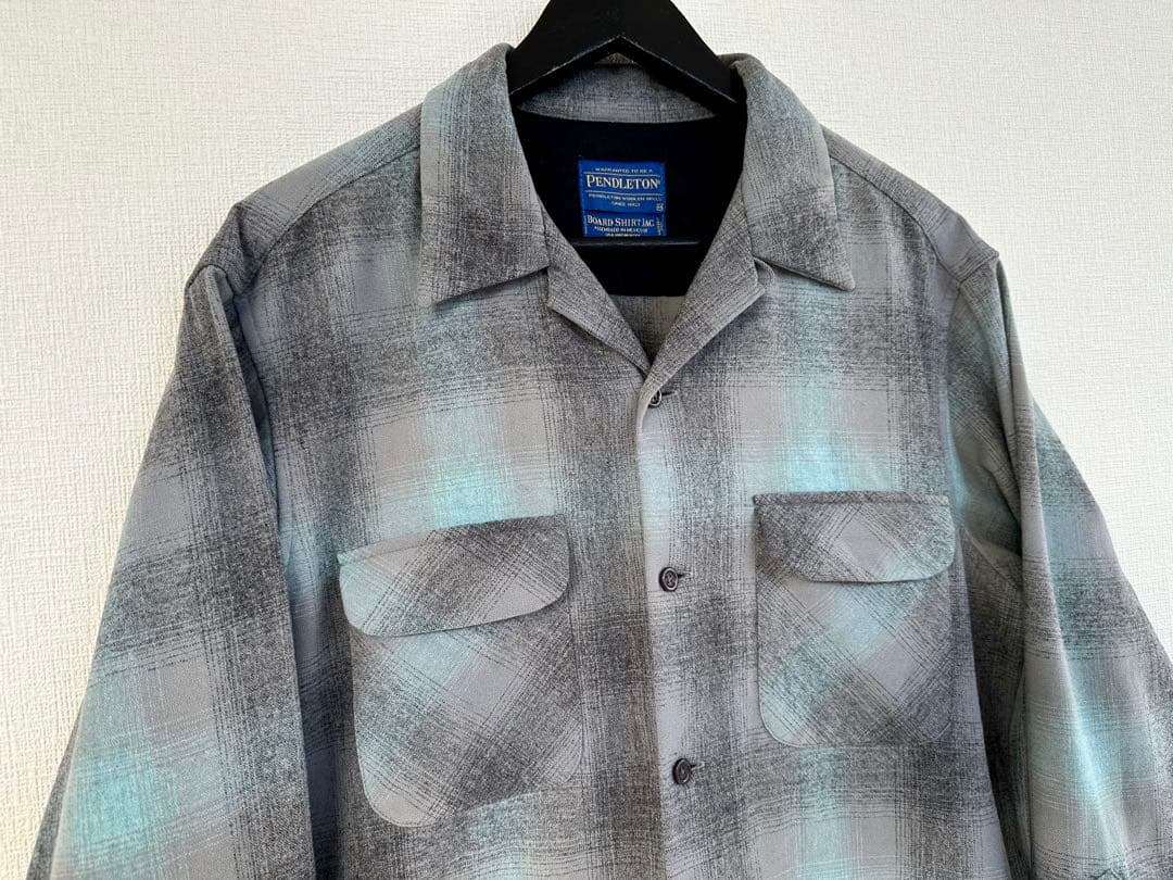 超超スペシャル 90s ペンドルトン オンブレ ボードシャツ M ターコイズ