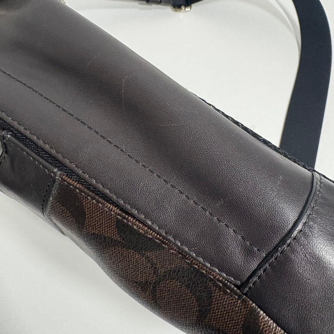 COACH コーチ ボディバッグ シグネチャー ブラック F54787