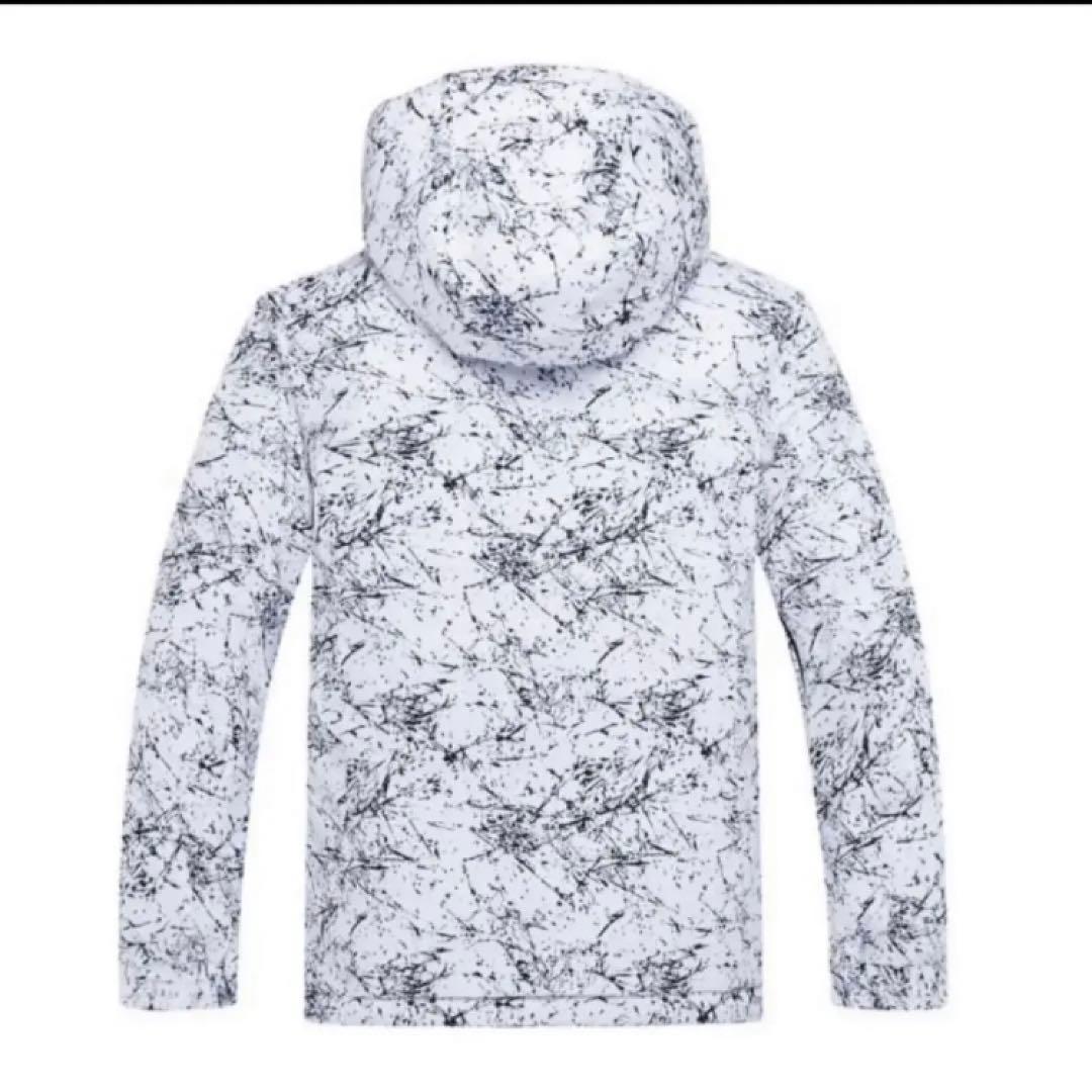 スキーウエア　スノボウエア　スノボ　大理石 タイダイ柄 上下セット 黒　ブラック