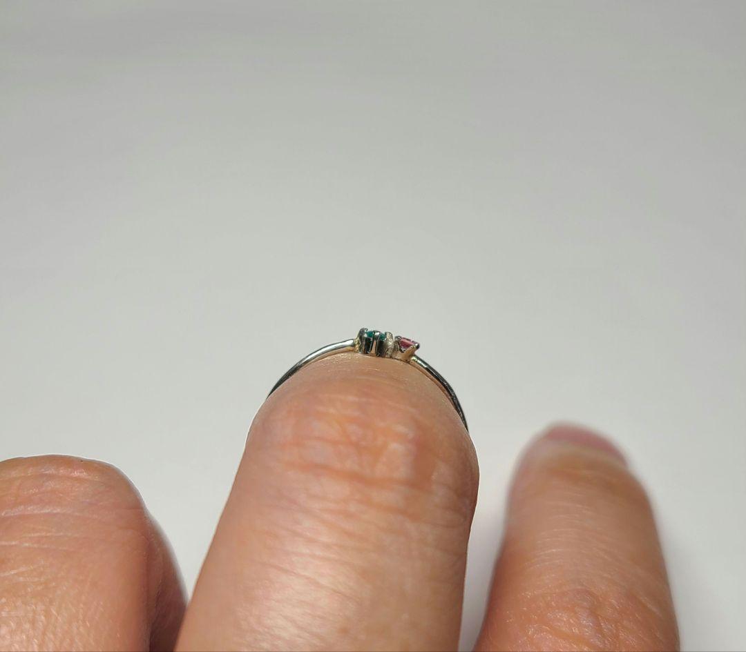 ☆バターリャパライバトルマリン&パパラチアサファイアリングPt900