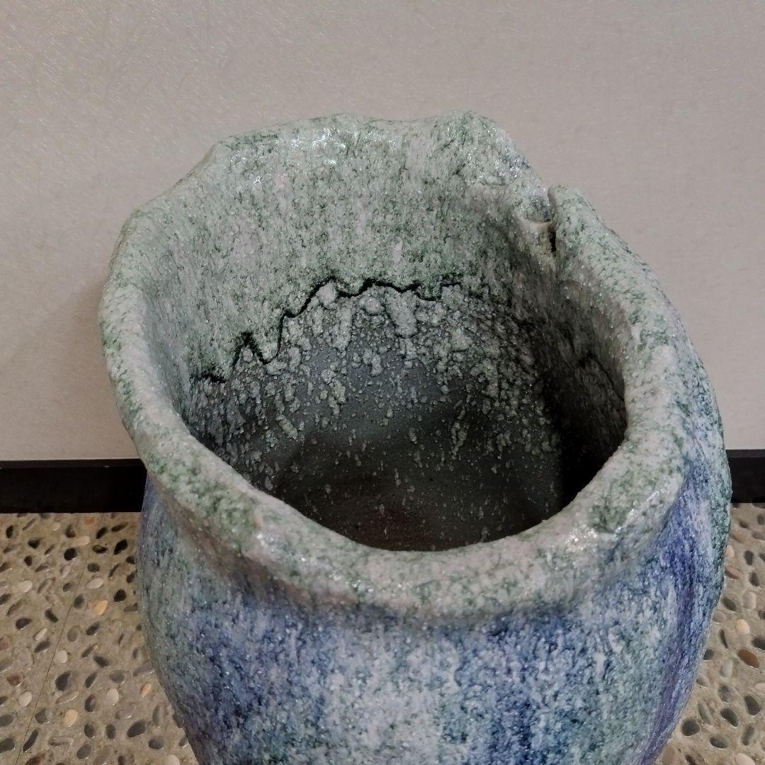 【新品・未使用】清流　傘立　へちもん　信楽焼　インテリア　鉢カバー　壺