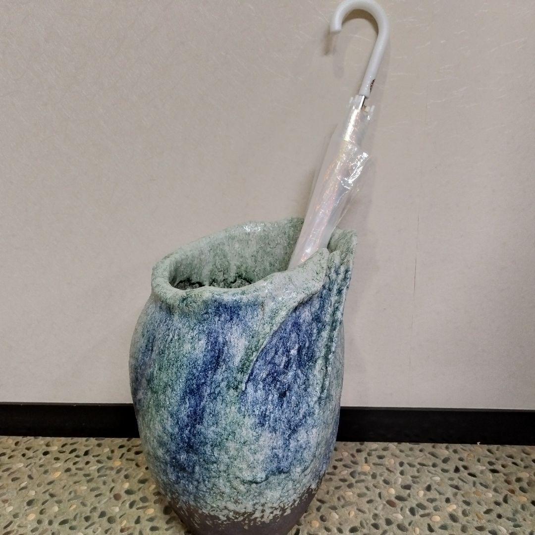 【新品・未使用】清流　傘立　へちもん　信楽焼　インテリア　鉢カバー　壺