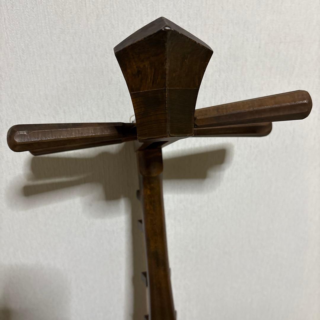 筑前琵琶　四弦　五柱　琵琶 螺鈿希少　琵琶立て　弦楽器　琵琶台　民族楽器　4弦