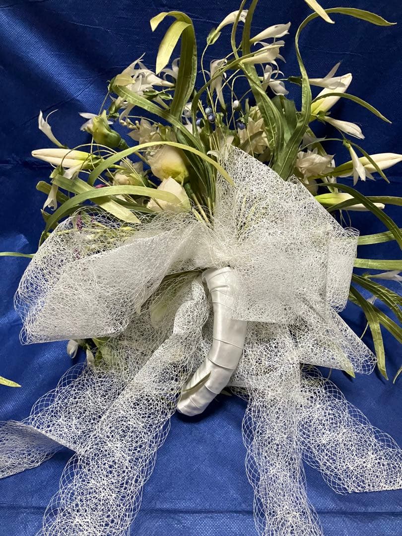 布花　染め花　アートフラワー　アンティーク風 特大ブーケ　１点