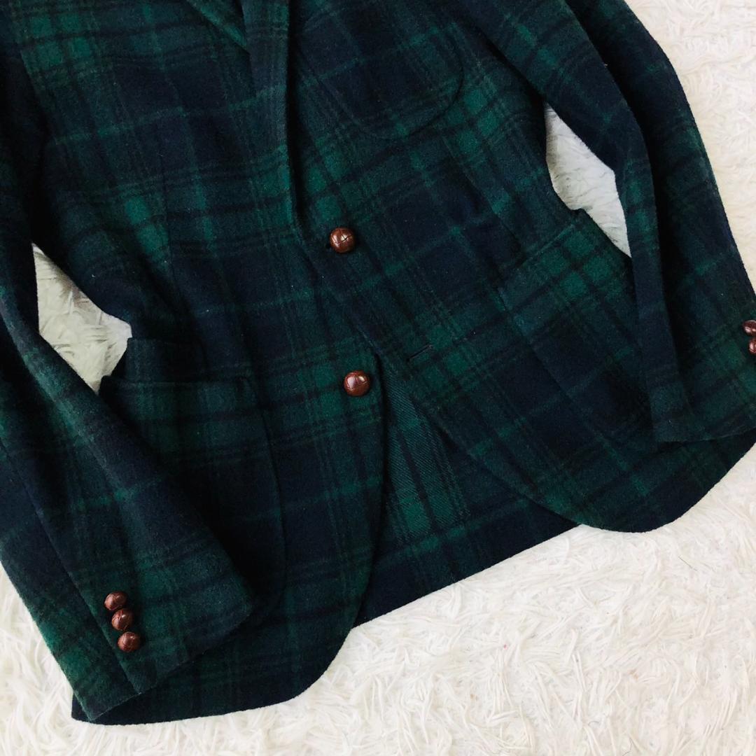 希少】BARACUTA☆テーラードジャケット ブラックウォッチ くるみボタン