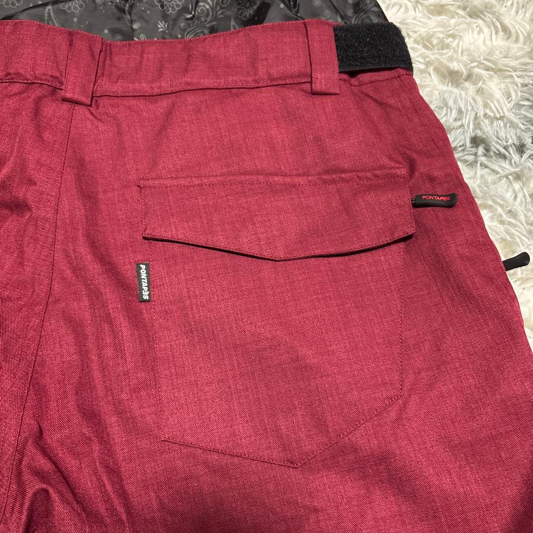 【超美品】PANTHER スノーボードウェアセット Lsize黒赤