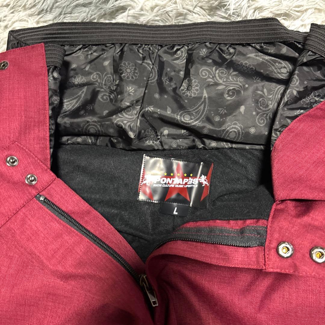 【超美品】PANTHER スノーボードウェアセット Lsize黒赤