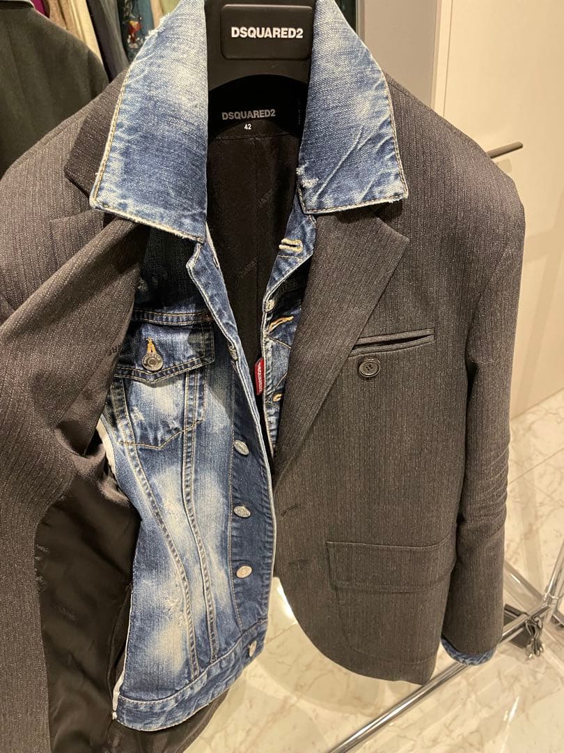 ディースクエアードdsquared2デニムジャケットGジャンレイヤードテーラード