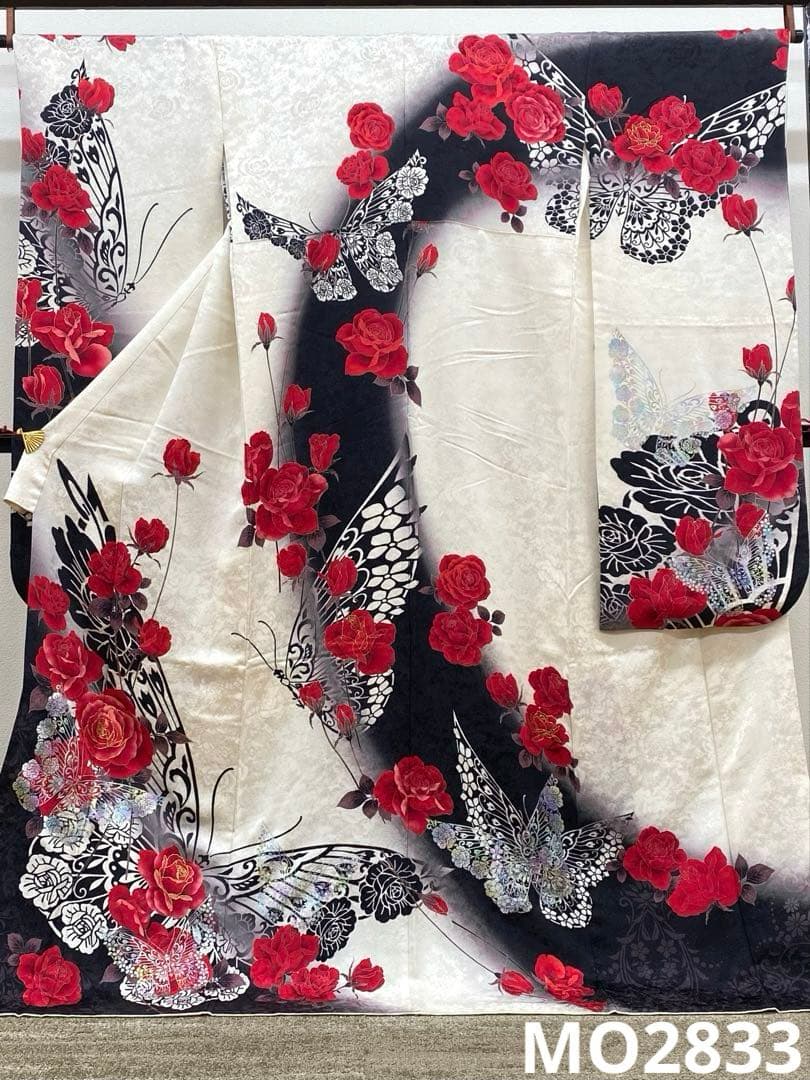 振袖 豪華 銀通し 金彩 グリッター箔 紋意匠 身丈171cm 撥水加工済