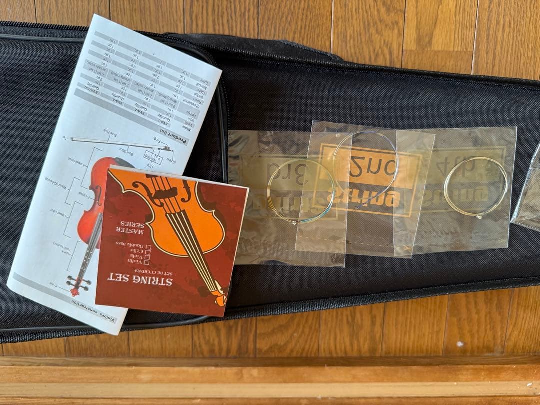 ★SALE★【未使用品】バイオリン 4/4 セット 付属品完備 弓2本 初心者用