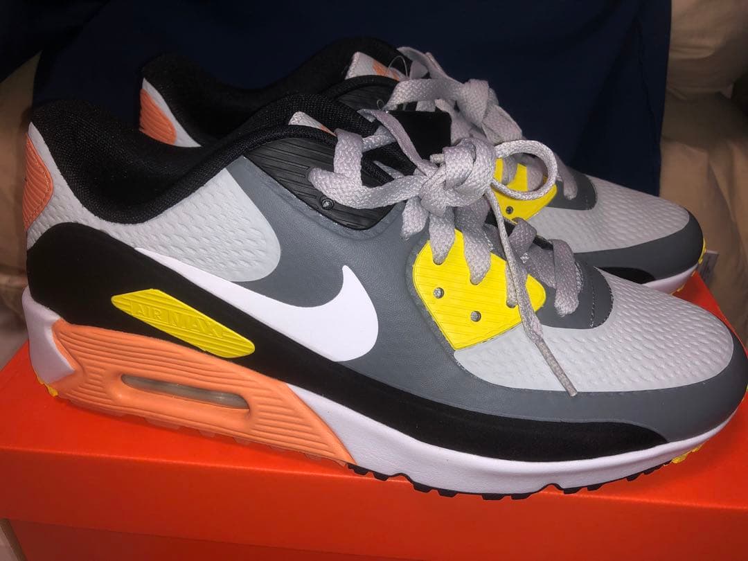 Nike Air Max 90 Gグレー/イエロー/オレンジ