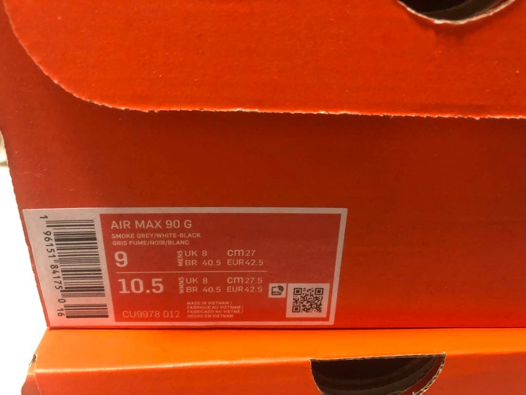 Nike Air Max 90 Gグレー/イエロー/オレンジ