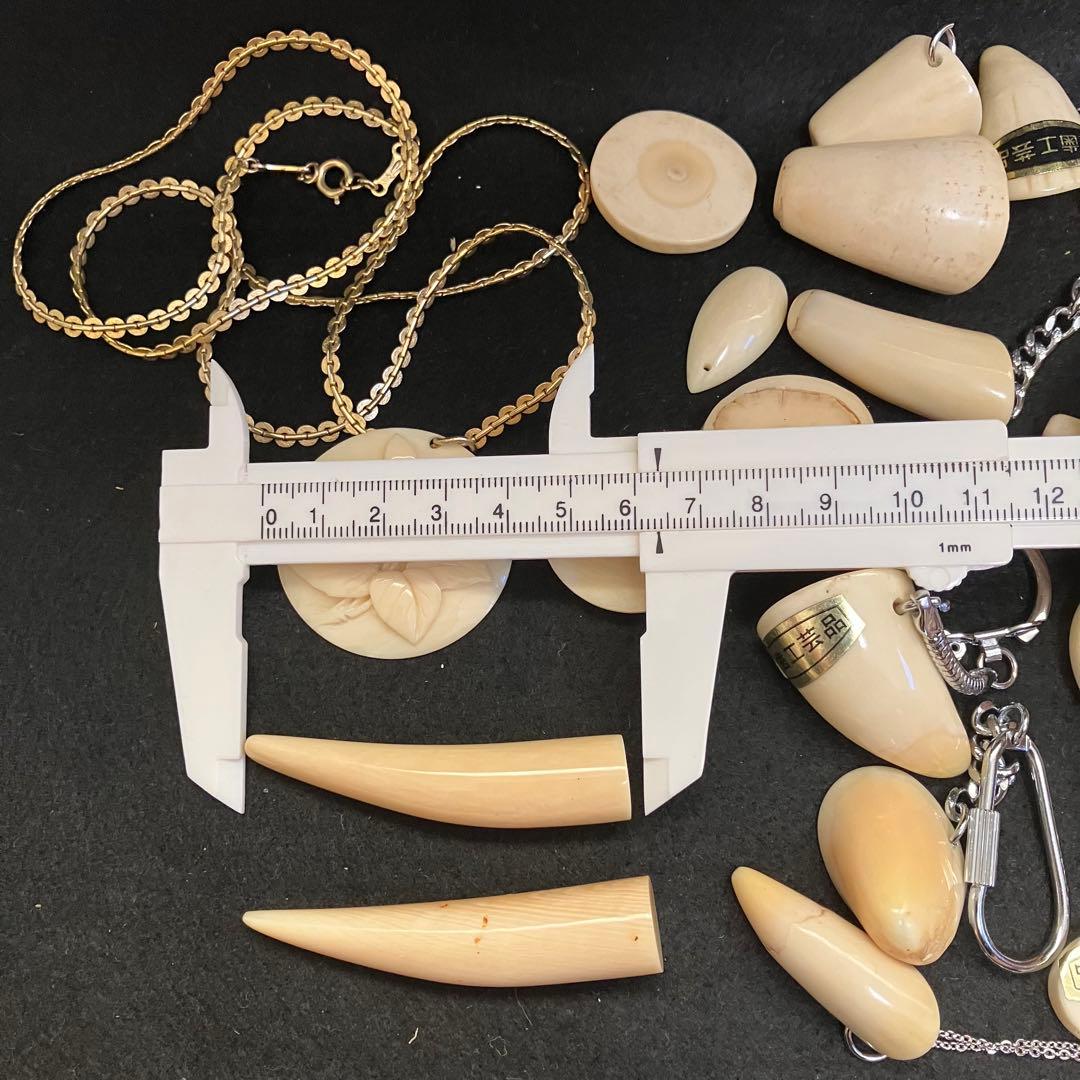 鯨歯素材　印材とアクセサリーパーツ セット