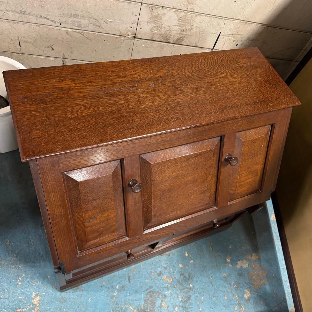 天然木 ナラ材 和製ヴィンテージ ライティングビューロー