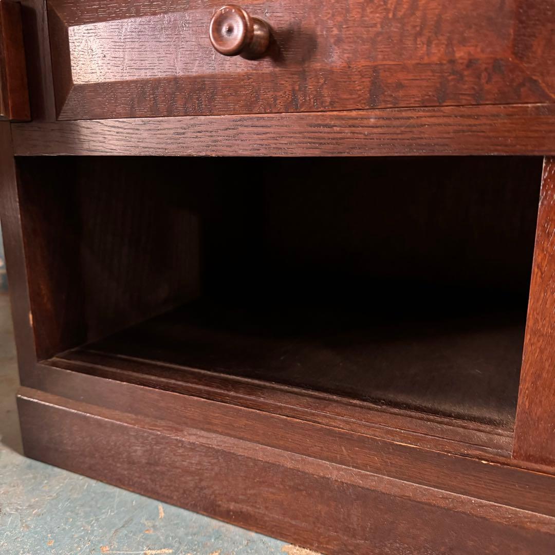 天然木 ナラ材 和製ヴィンテージ ライティングビューロー