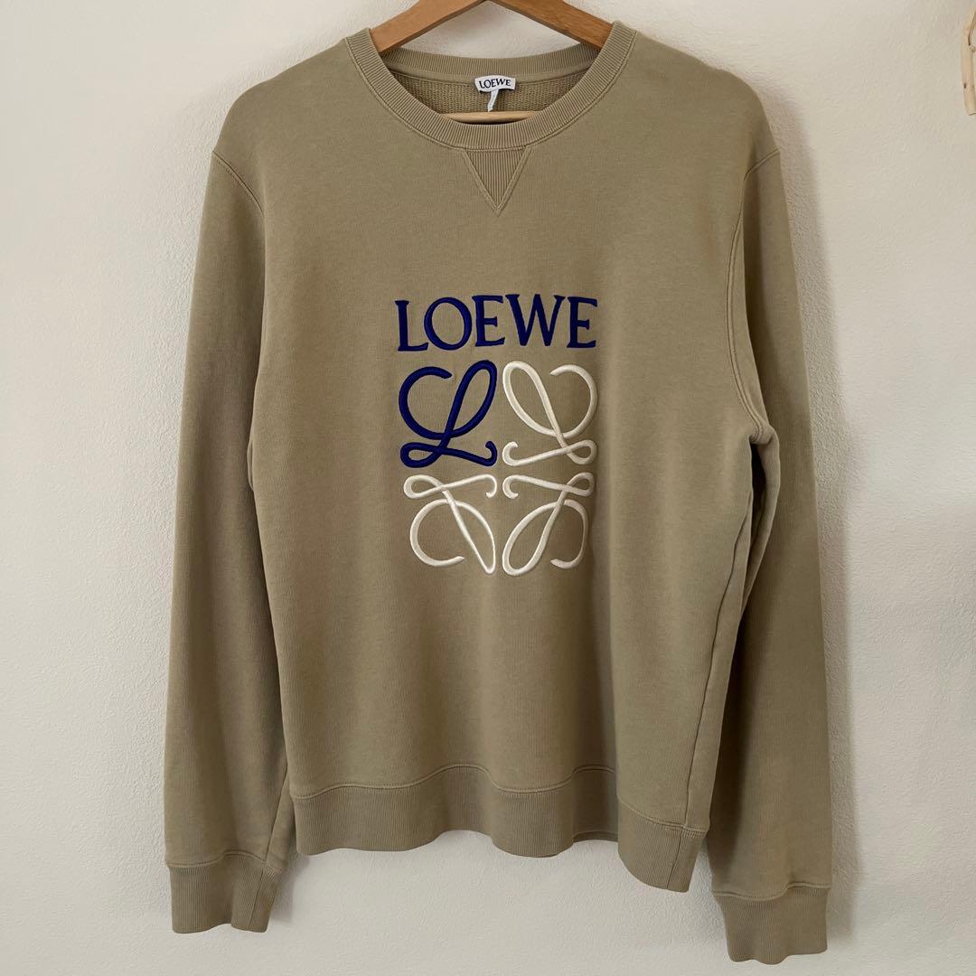 LOEWE ベージュ ロゴ刺繍 トレーナー LOEWE ロゴ刺繍 トレーナー ベージュ