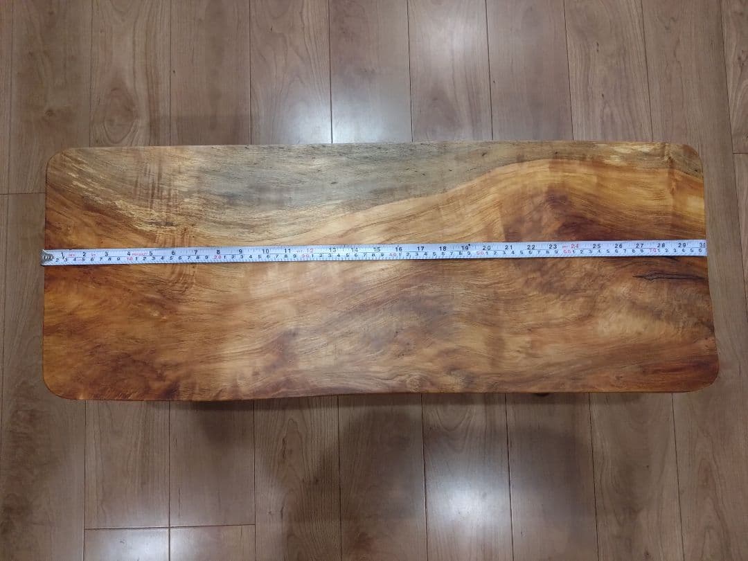 栃（とち）のベンチ80 ローテーブルにも❕栃の杢目が