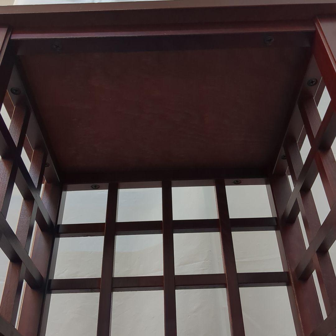 レトロ 木製ラック 電話台 ファックス台 ダークブラウン アヤノ - メルカリ