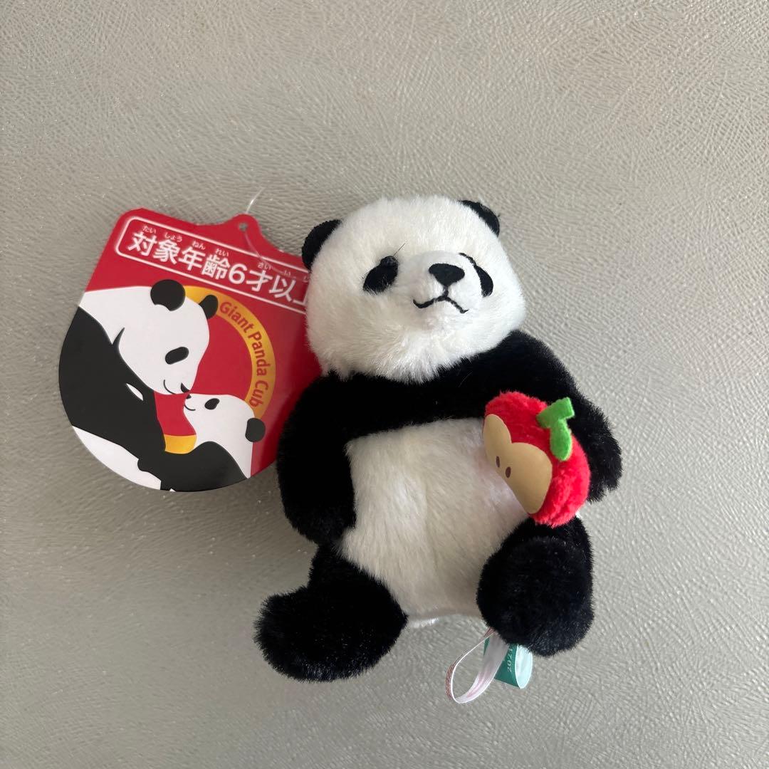上野動物園 パンダ シャオシャオぬいぐるみ 約10cm リンゴ付き - メルカリ