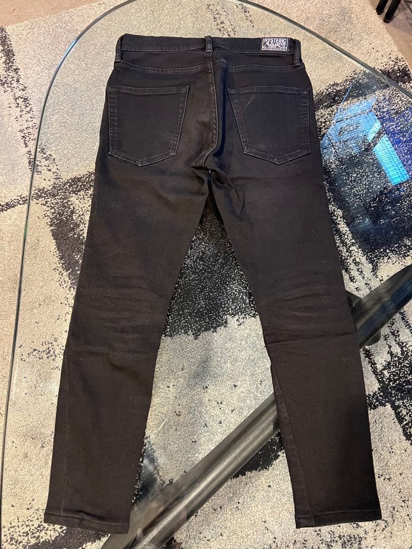 HYSTERIC GLAMOUR ブラックデニム　ダメージサイズ28 スキニー