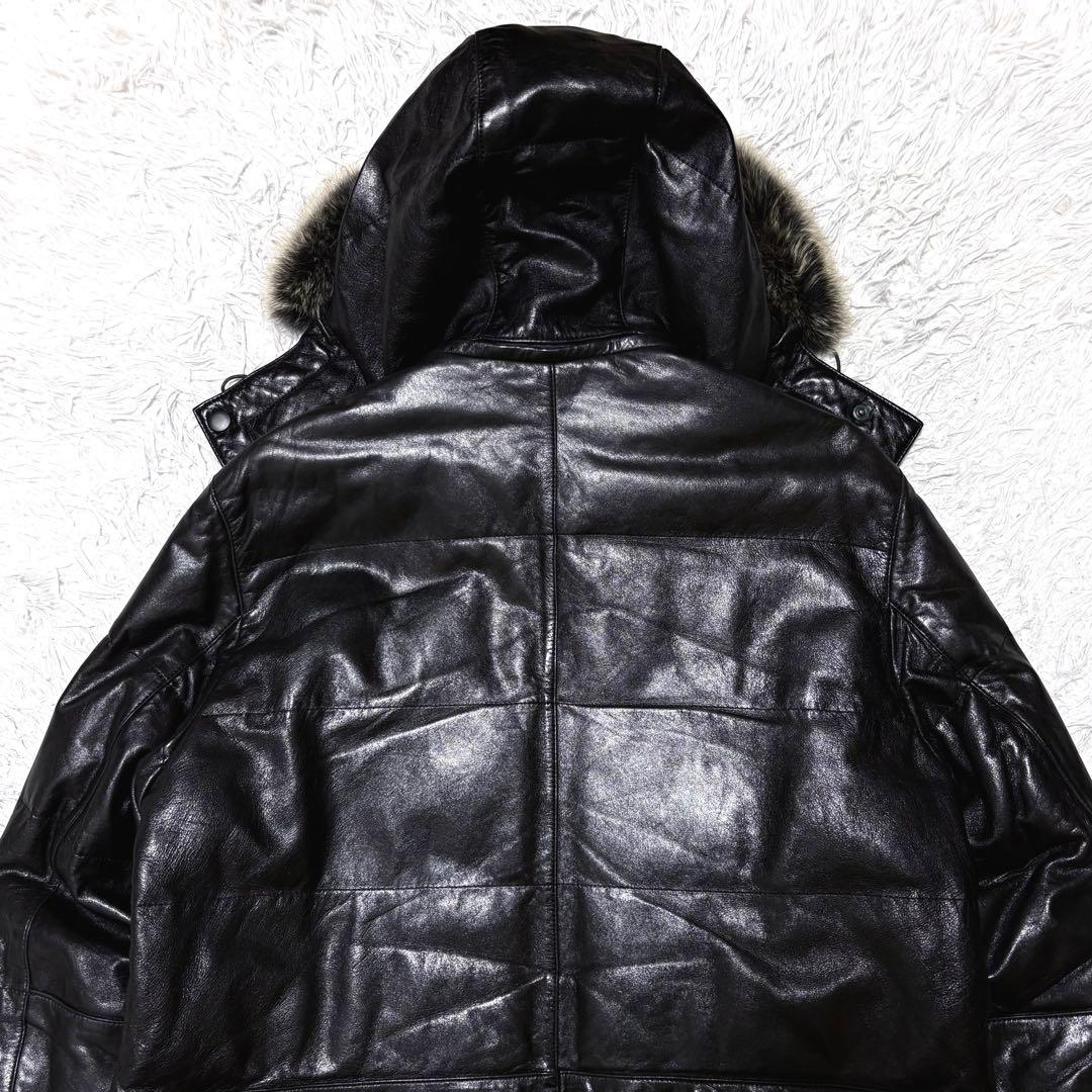 DURBAN 本革レザーダウンジャケット フォックスファー付き Mサイズ