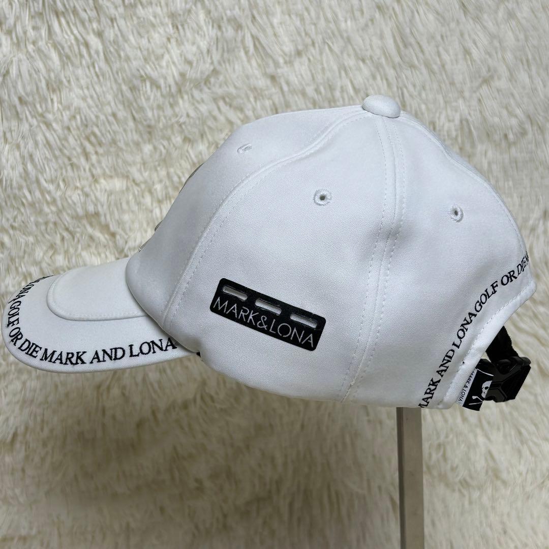 マークアンドロナ MARK&LONA パネル キャップ 帽子 スカル ホワイト