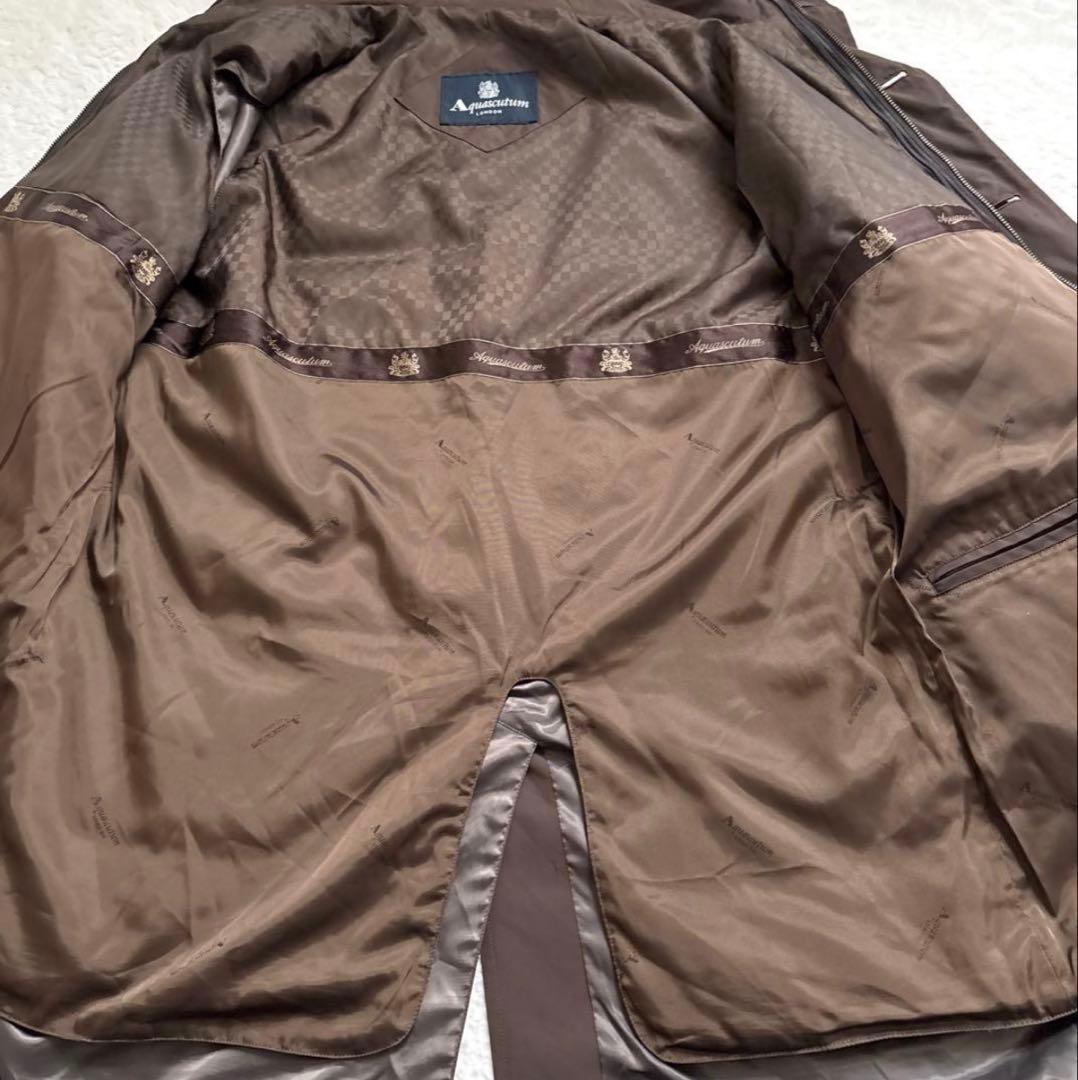 極美品】Aquascutum ダウンロングコート ブラウン ライナー付
